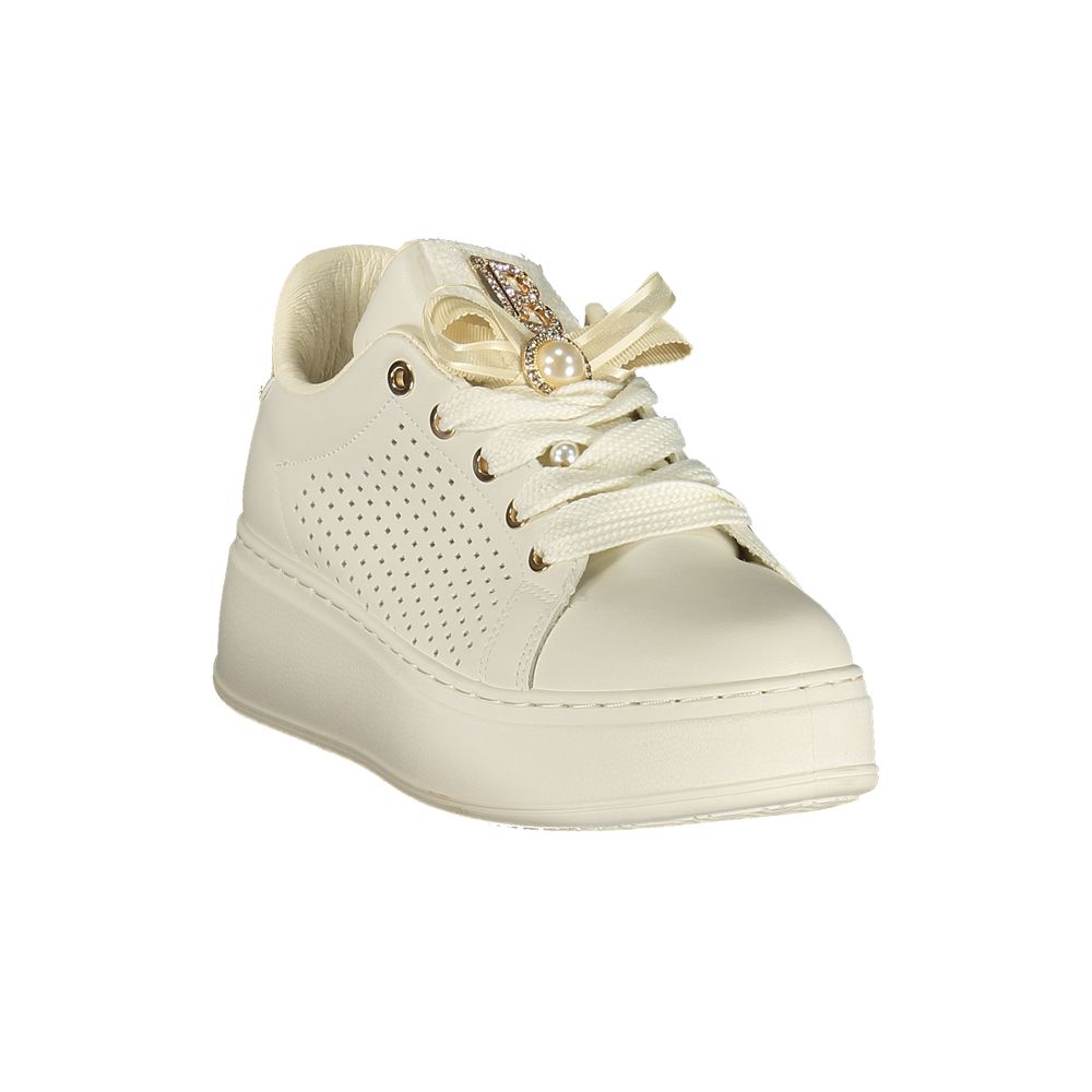 Laura Biagiotti Bianco Dames Sneaker van Polyurethaan