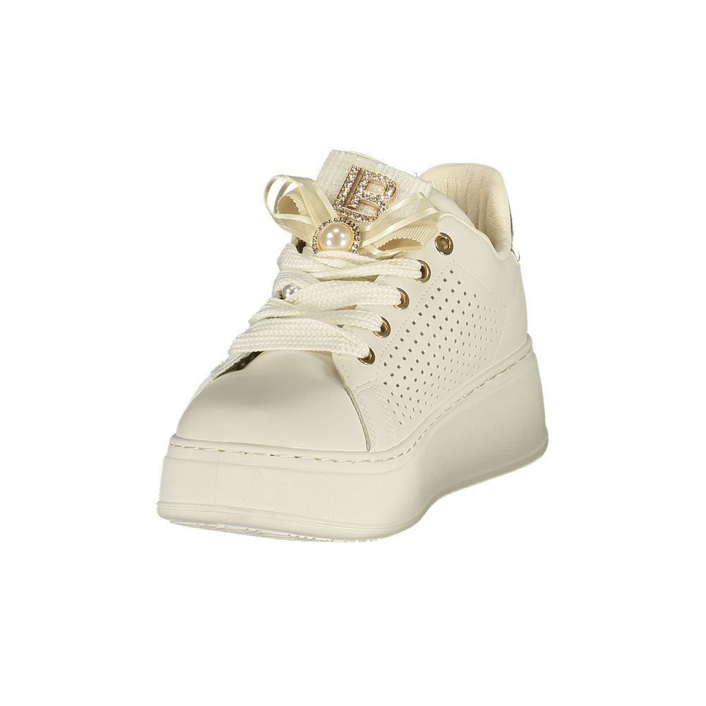 Laura Biagiotti Bianco Dames Sneaker van Polyurethaan