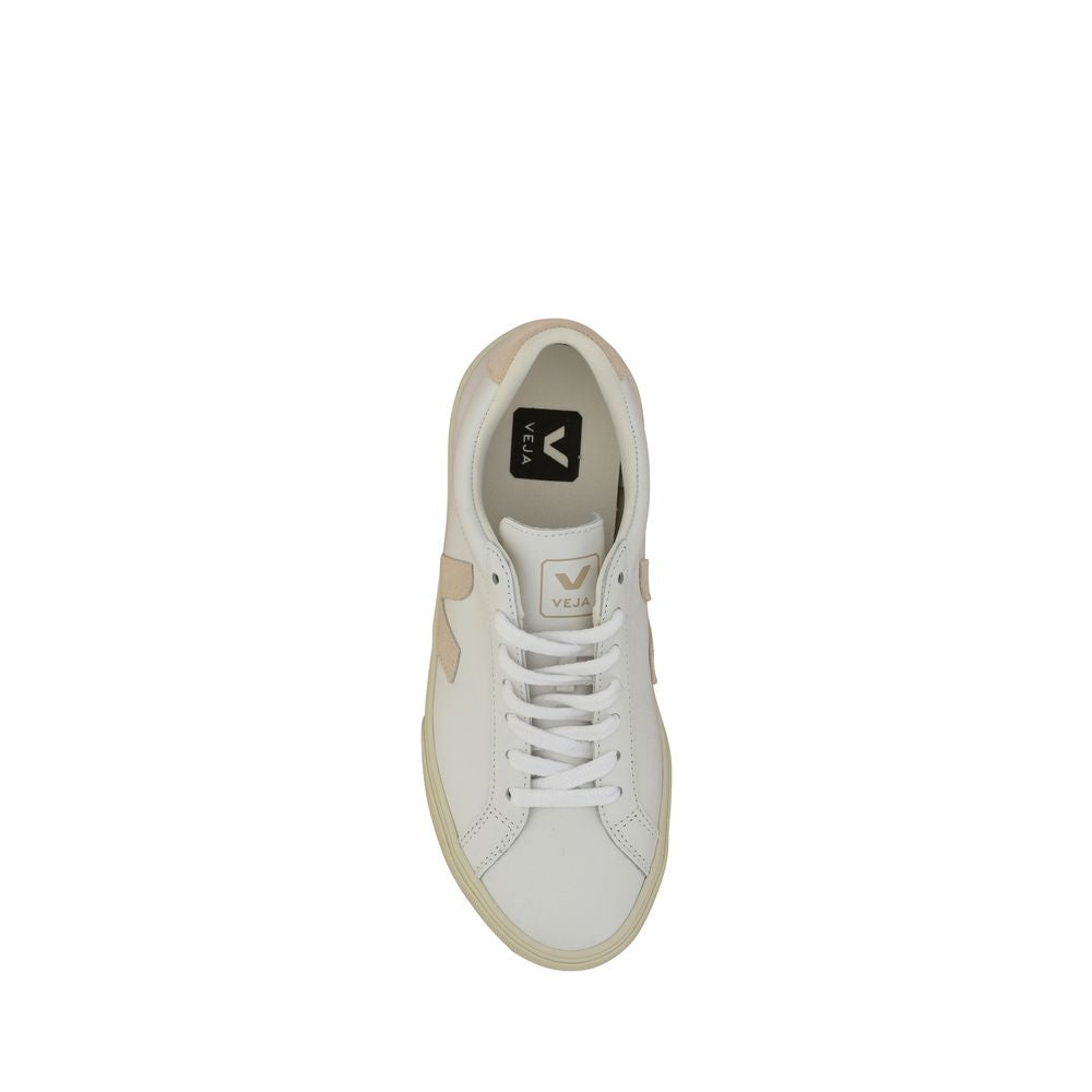 Veja Witte Kalfsleren Bos Taurus Lage Sneakers