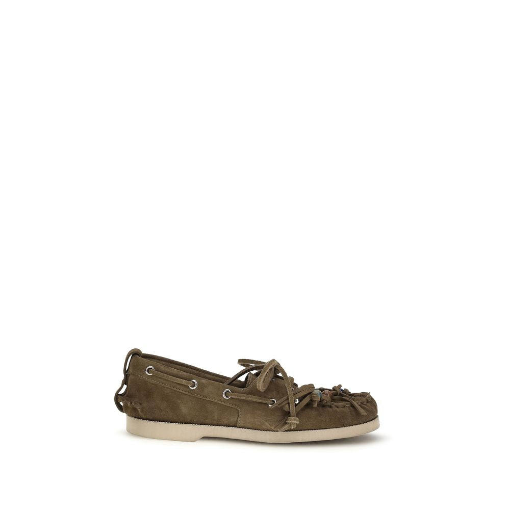 Golden Goose Bicolor Calfskin Bos Taurus Slip-On Loafers