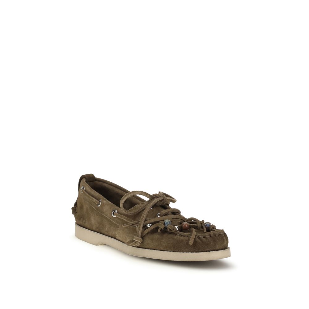 Golden Goose Bicolor Calfskin Bos Taurus Slip-On Loafers