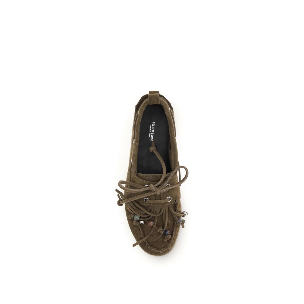 Golden Goose Bicolor Calfskin Bos Taurus Slip-On Loafers