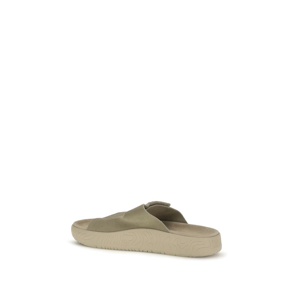 Veja Beige Kalfsleer Bos Taurus Platte Sandalen