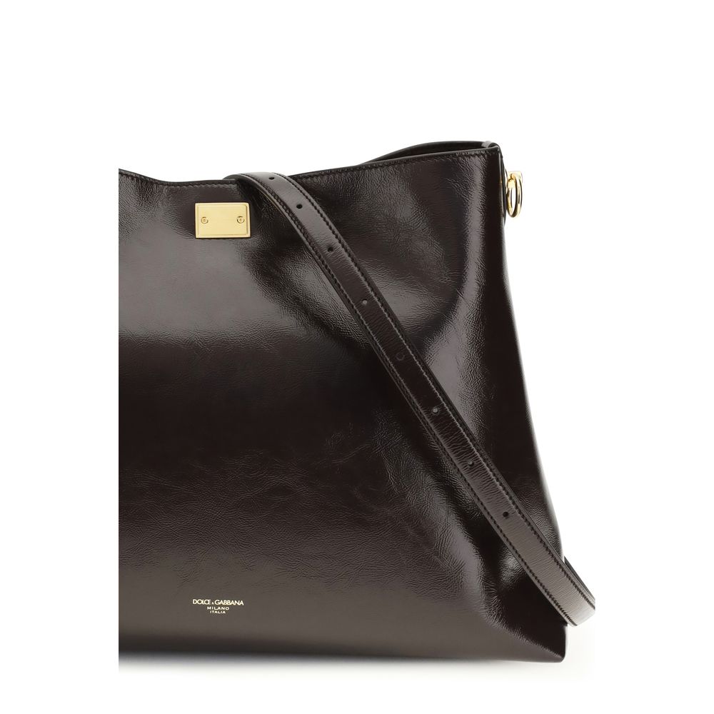 Dolce & Gabbana Bruin Kalfsleer Bos Taurus Schoudertas