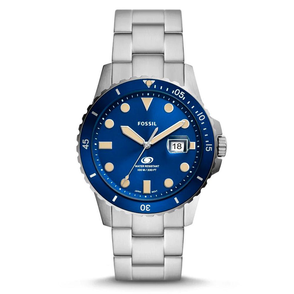 Fossil grijs roestvrijstalen dresswatch