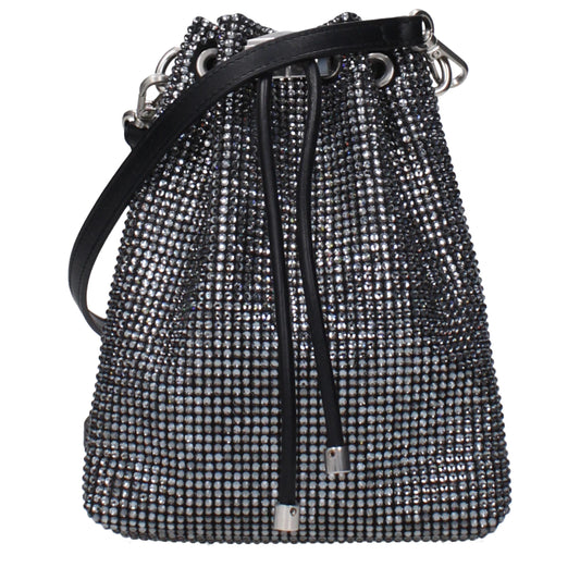 Jimmy Choo Black Satin Crossbody Bag