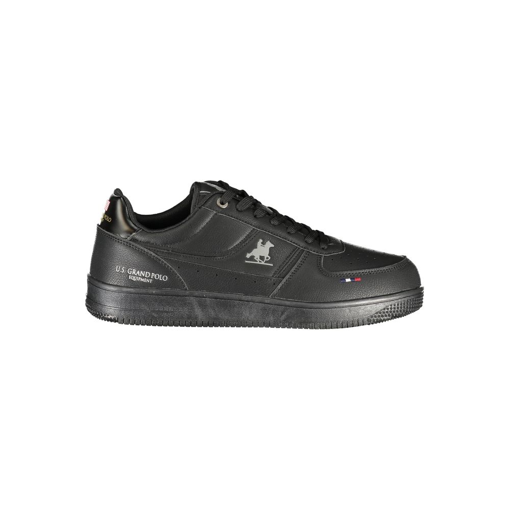 U.S. Grand Polo Zwarte Polyurethaan Herensneaker