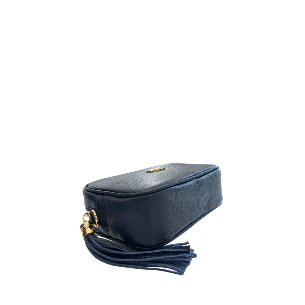 Baldinini Trend Blue Leather Women Crossbody Bag