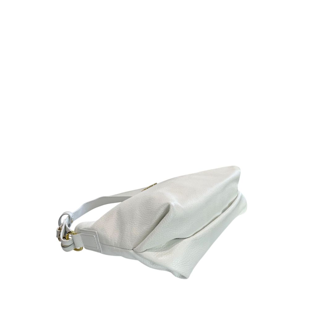 Baldinini Trend Witte Clutch Tas van Koeienhuid
