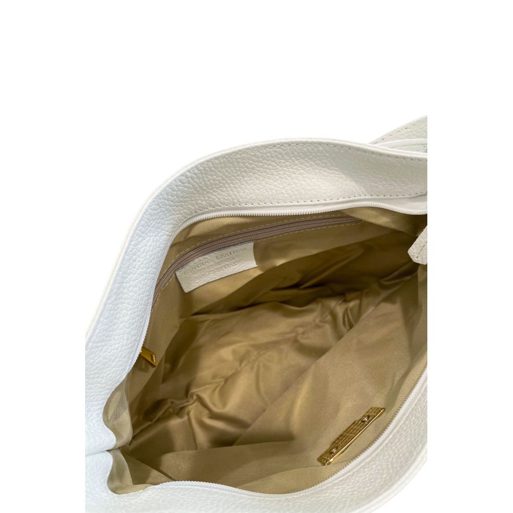 Baldinini Trend Witte Clutch Tas van Koeienhuid