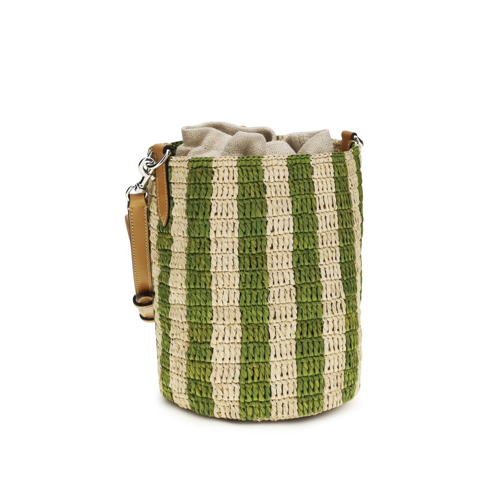 Valentino Garavani Tweekleurige Raffia Handtas