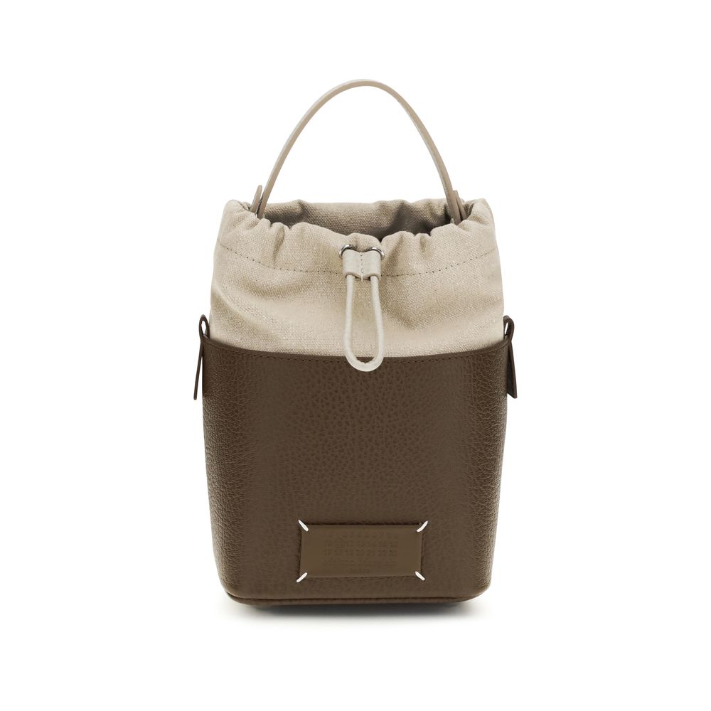 Maison Margiela Bruine Kalfsleren Bos Taurus Backet Bag