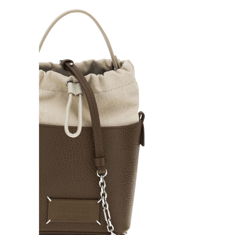 Maison Margiela Bruine Kalfsleren Bos Taurus Backet Bag
