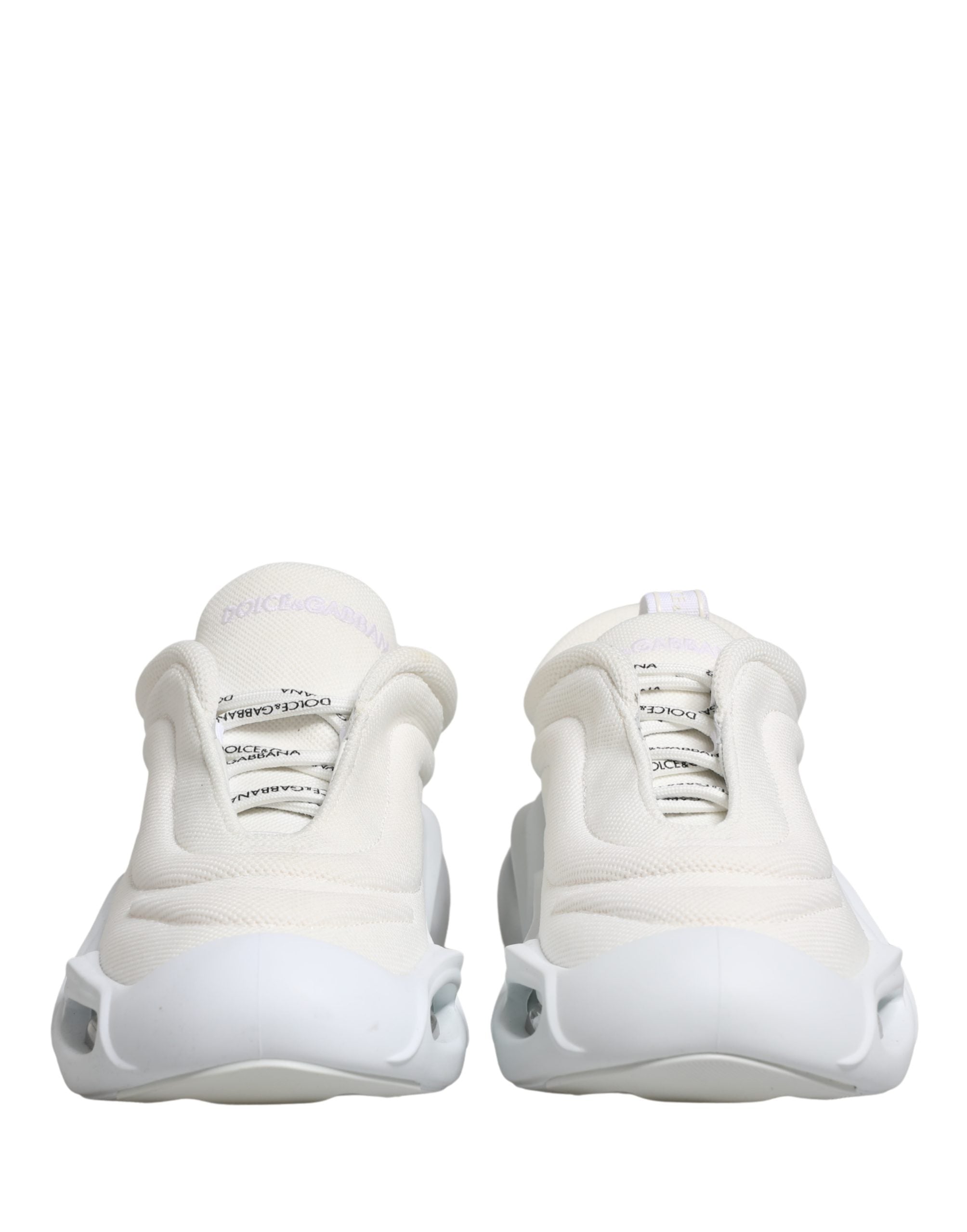 Dolce & Gabbana Witte Slip-On Wave Lage Sneakers Schoenen