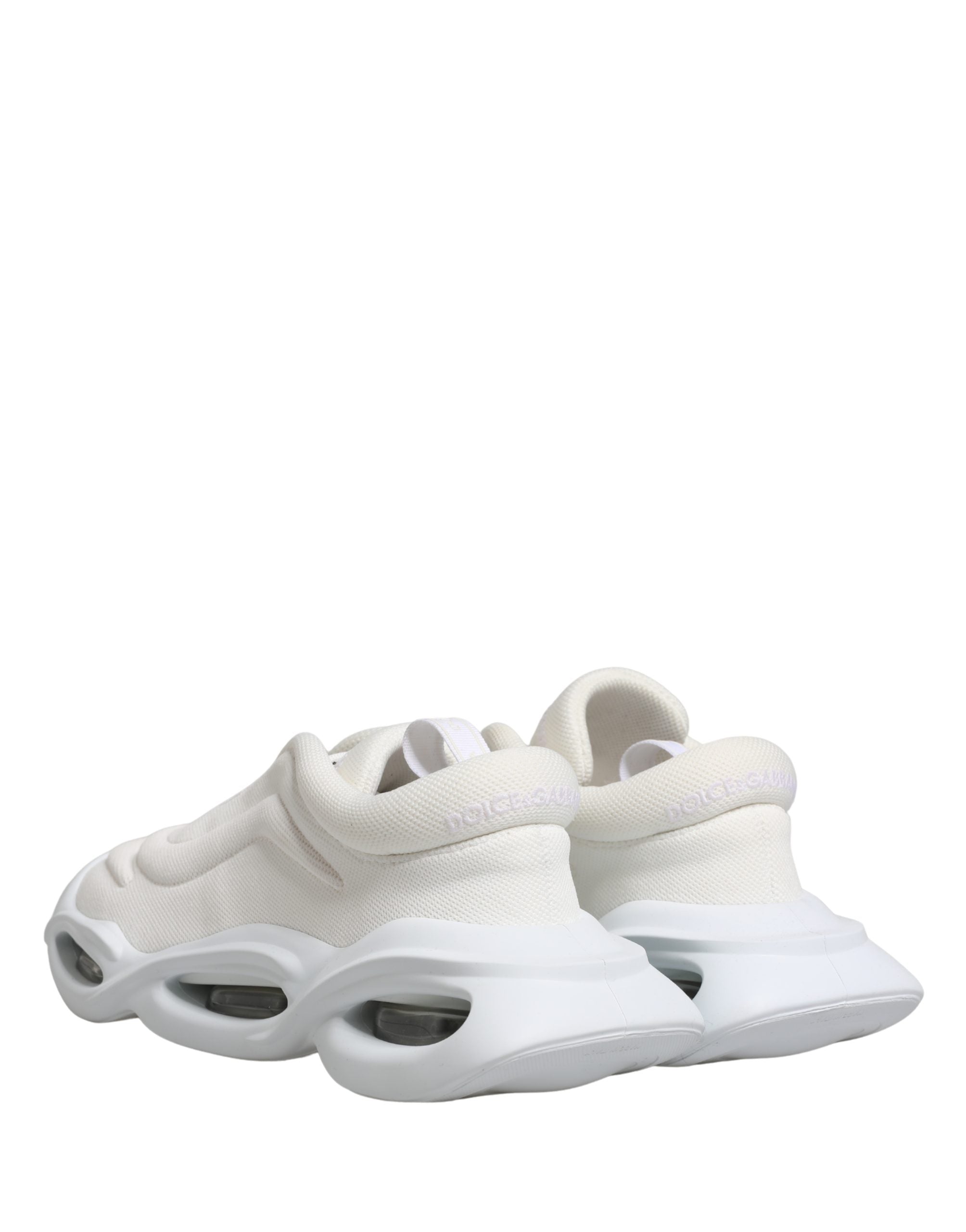 Dolce & Gabbana Witte Slip-On Wave Lage Sneakers Schoenen