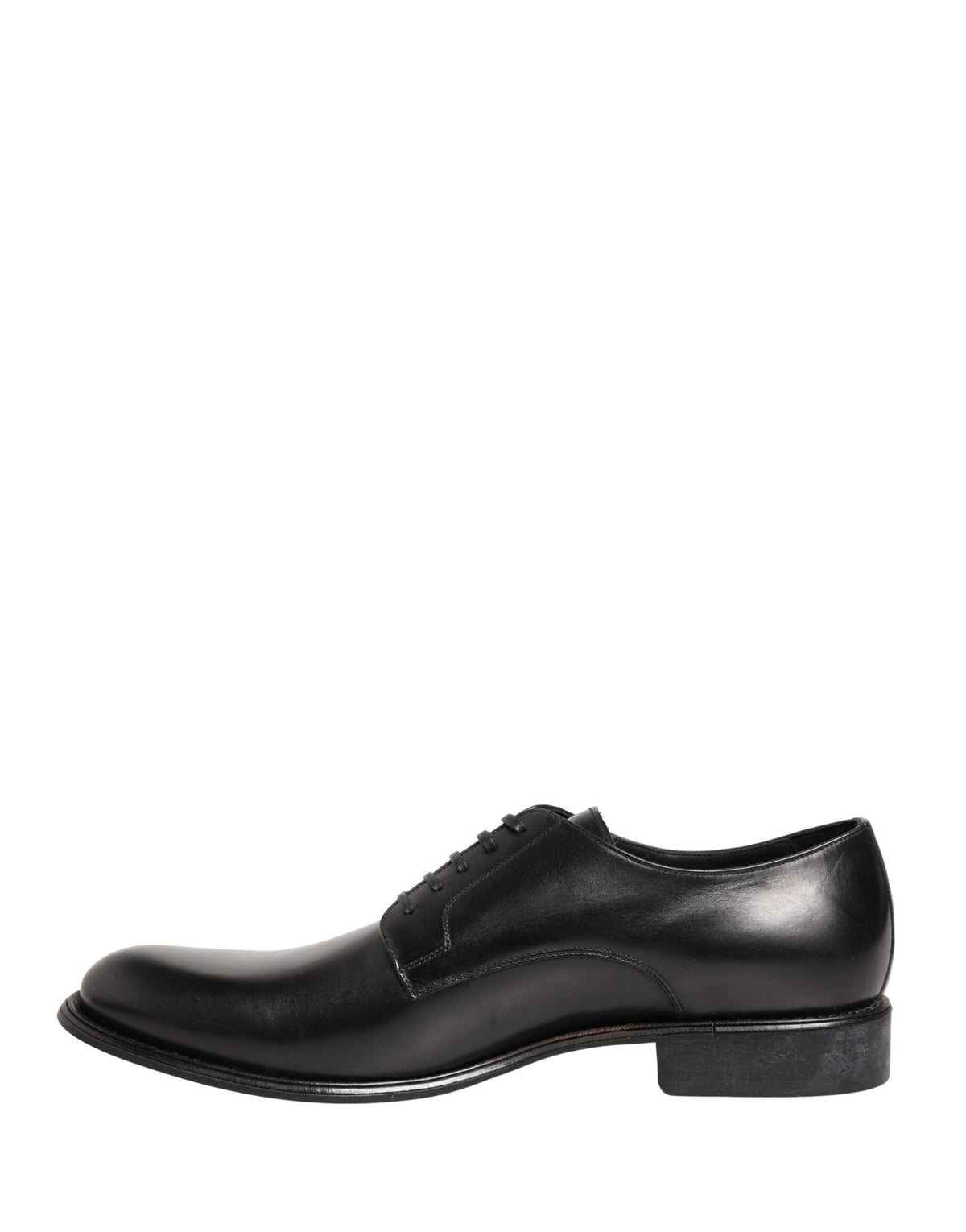 Dolce & Gabbana Zwarte Derby-veterschoenen voor heren van kalfsleer