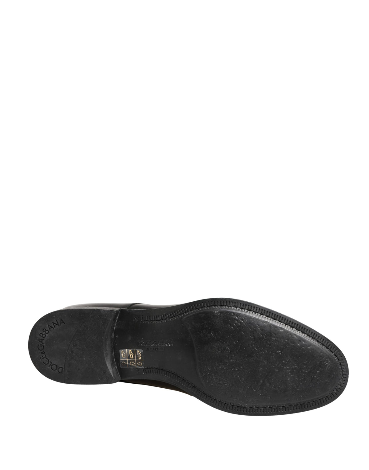 Dolce & Gabbana Zwarte Derby-veterschoenen voor heren van kalfsleer