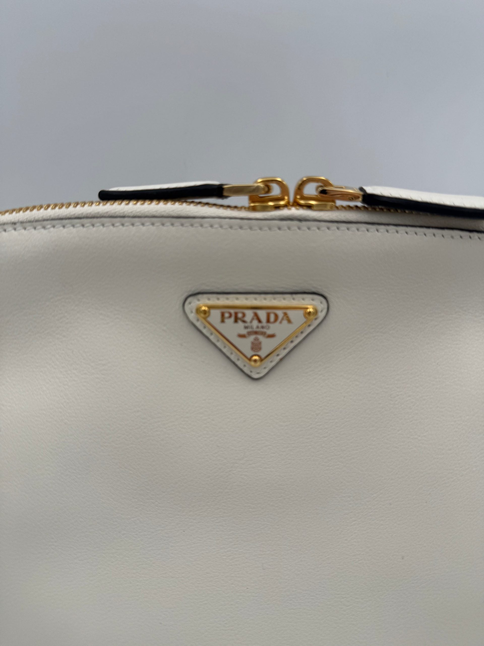 Prada PRADA Bauletto BOWLING Leather Handbag