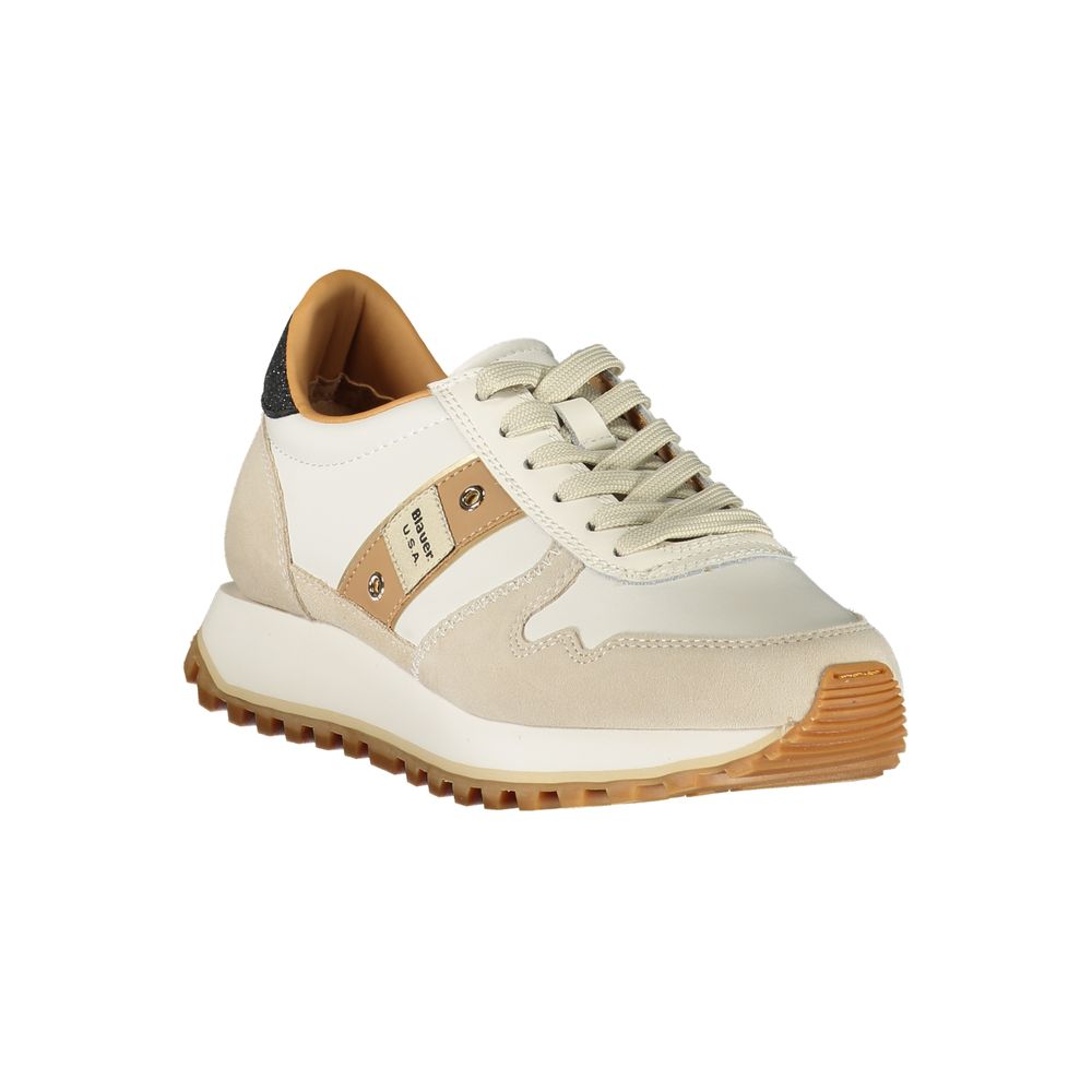 Blauer White Polyurethane Women's Sneaker Ready to Dazzle