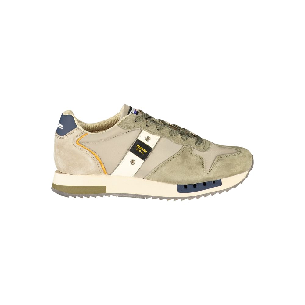 Blue Green Polyurethane Men's Sneaker