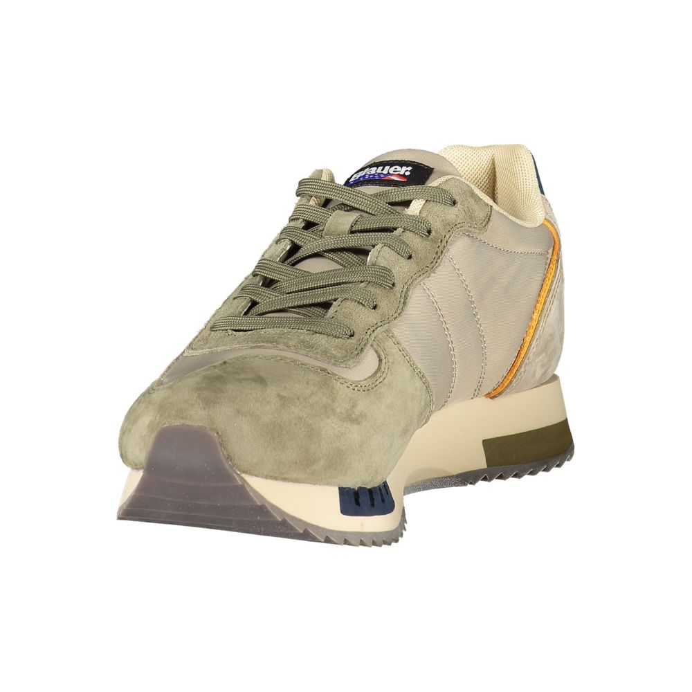 Blue Green Polyurethane Men's Sneaker
