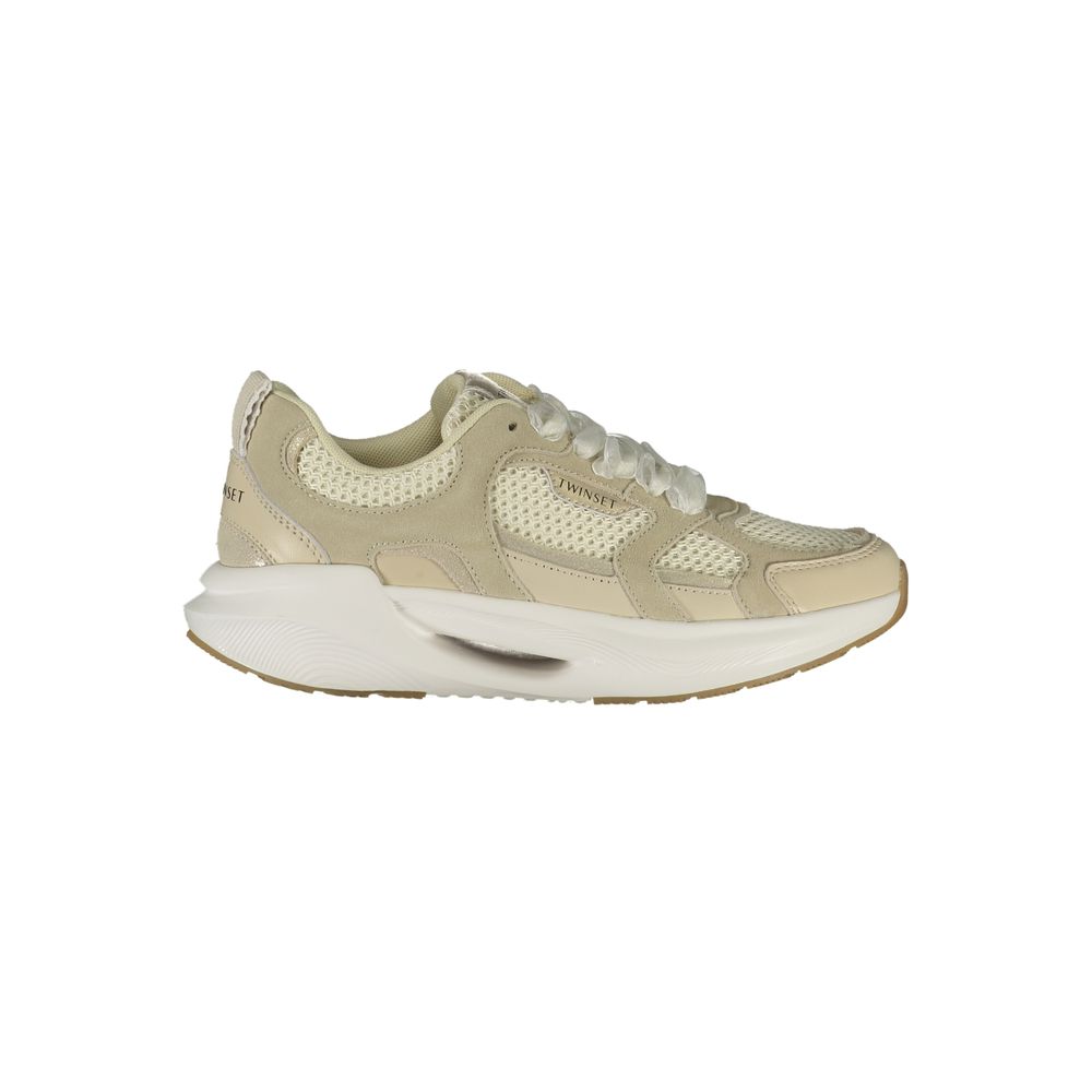 Twinset Beige Fabric Women's Sneaker