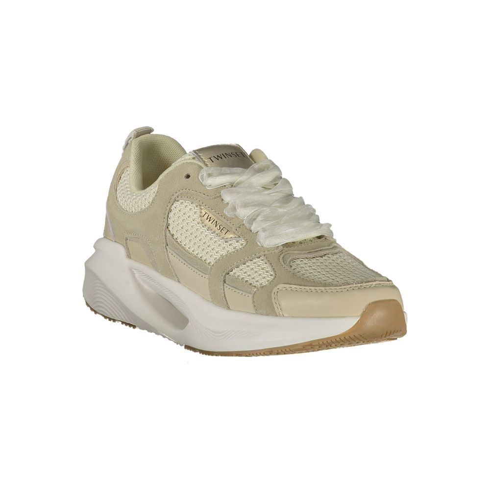 Twinset Beige Fabric Women's Sneaker