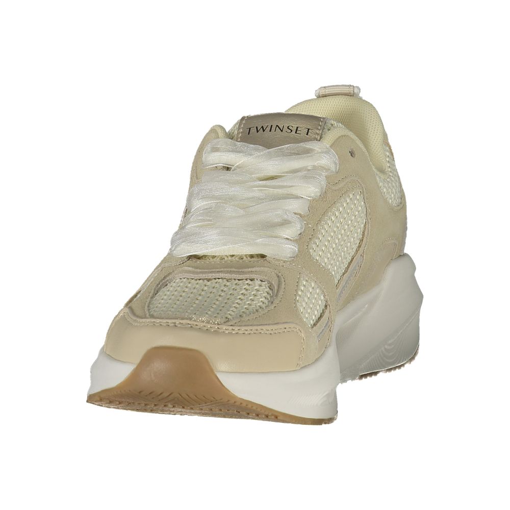 Twinset Beige Fabric Women's Sneaker