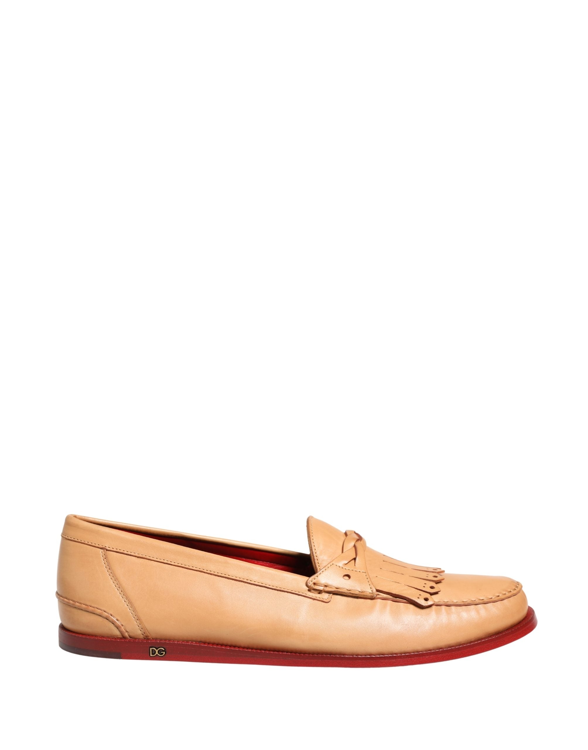 Dolce & Gabbana Beige Leren Instappers voor Heren met Kwastjes
