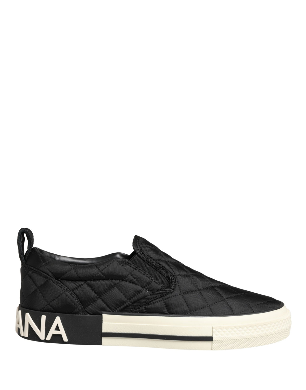 Dolce & Gabbana Zwarte Gewatteerde Slip-On Lage Sneakers Schoenen