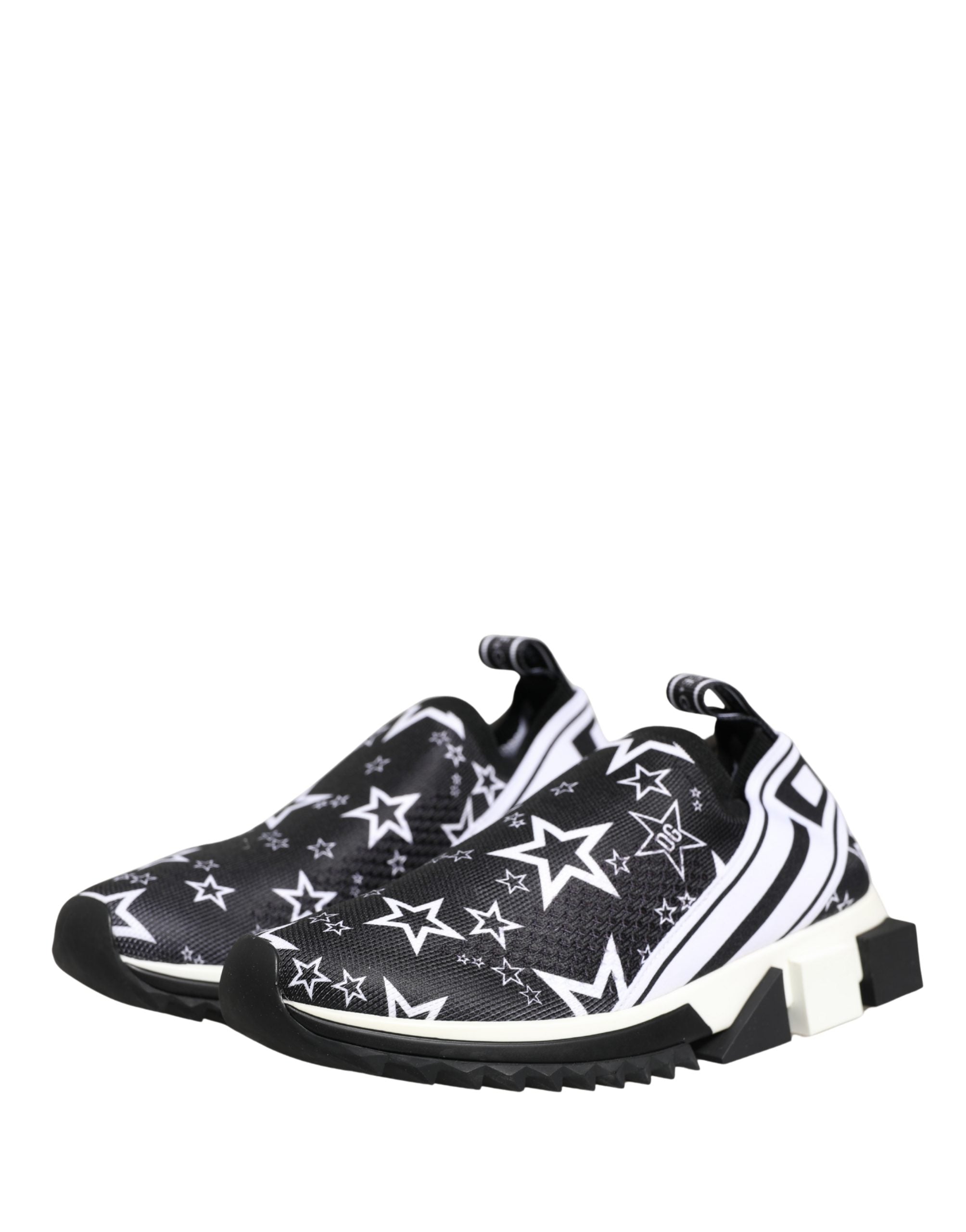 Dolce & Gabbana Zwarte Sterren Logo SORRENTO Sneakers Schoenen
