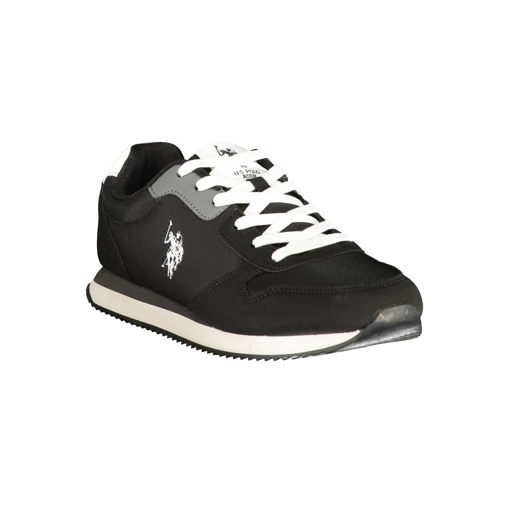 U.S. POLO ASSN. Zwarte polyurethaan herensneaker