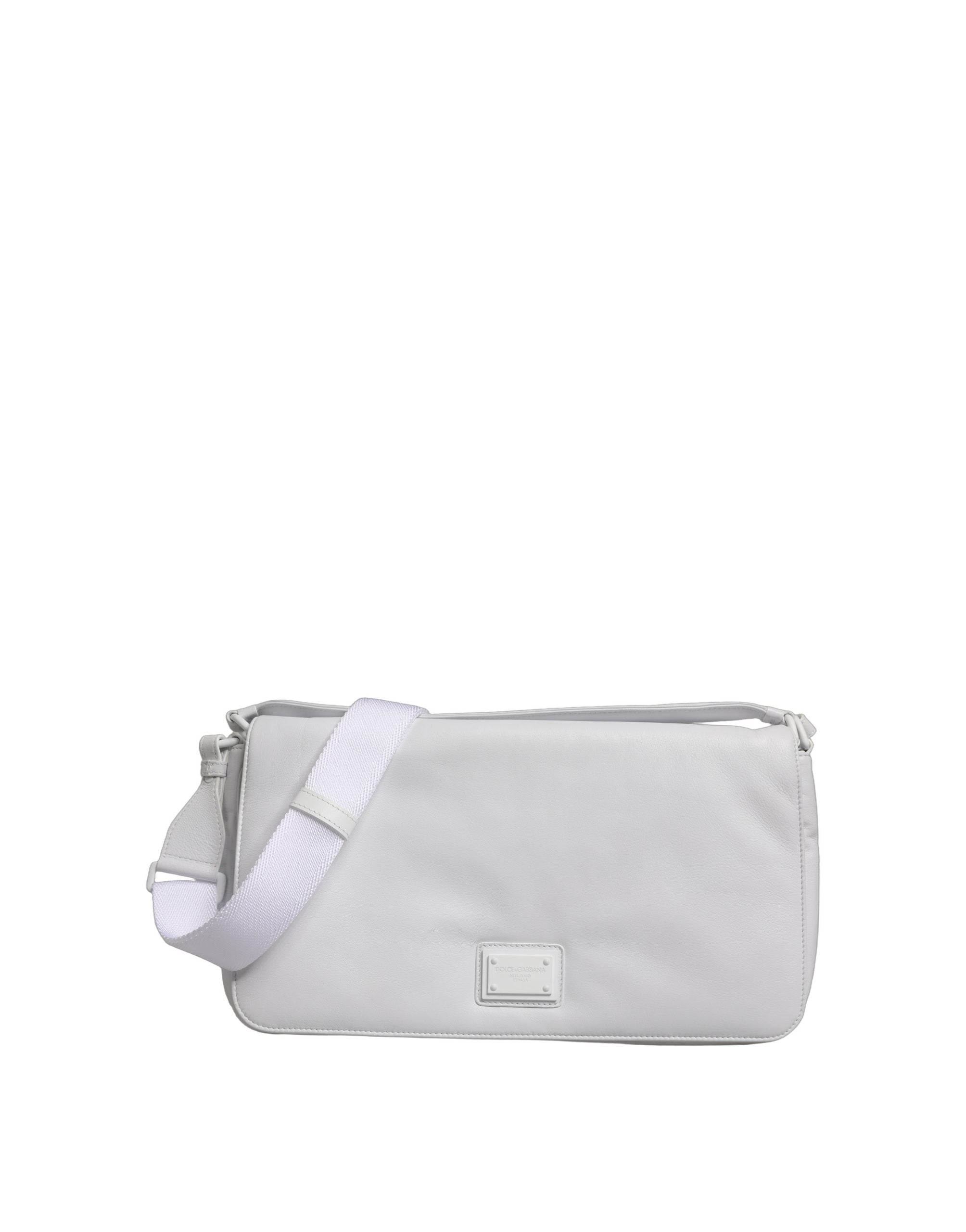Dolce & Gabbana White Logo Plaque Crossbody Shoulder Bags Women Bag