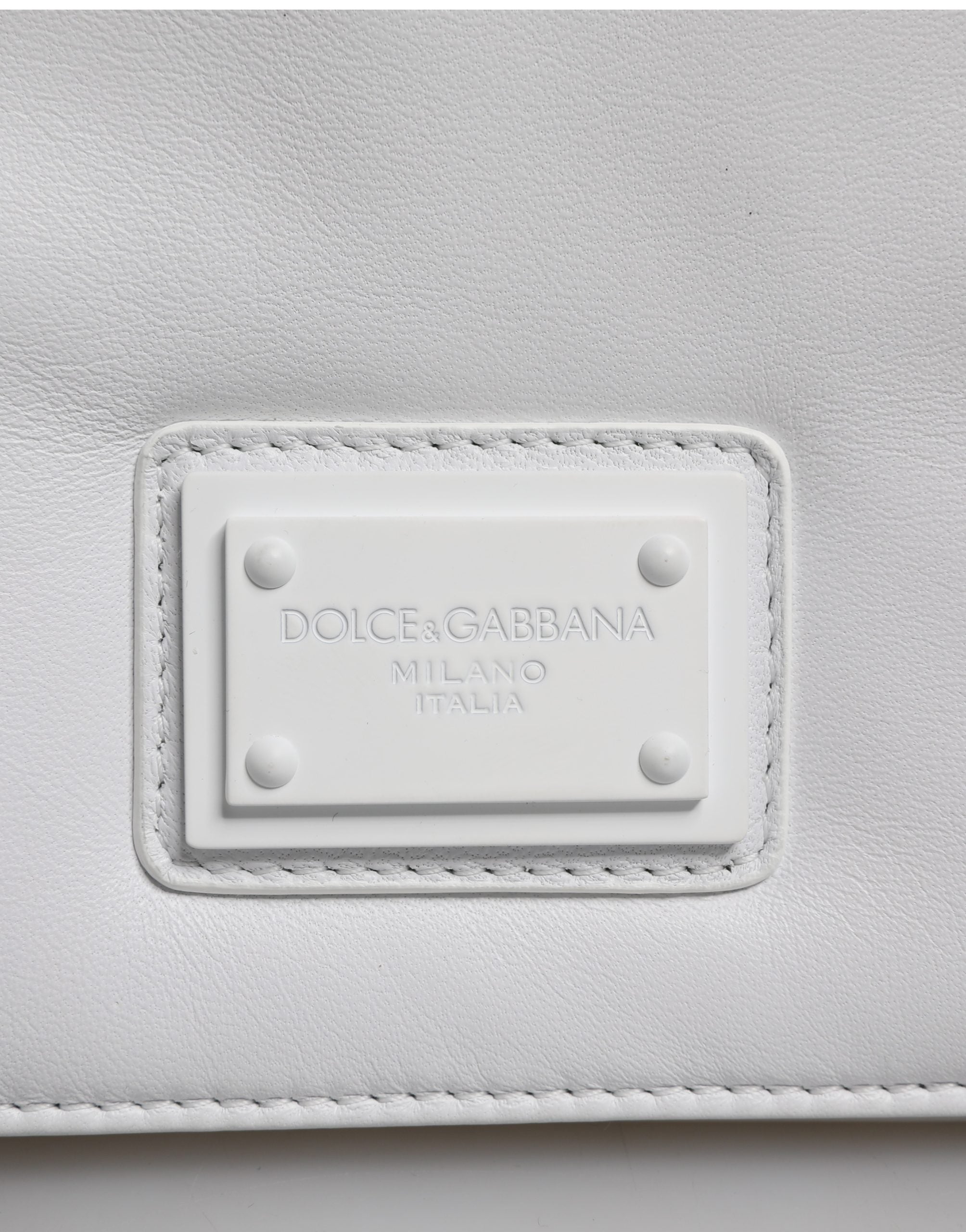 Dolce & Gabbana White Logo Plaque Crossbody Shoulder Bags Women Bag
