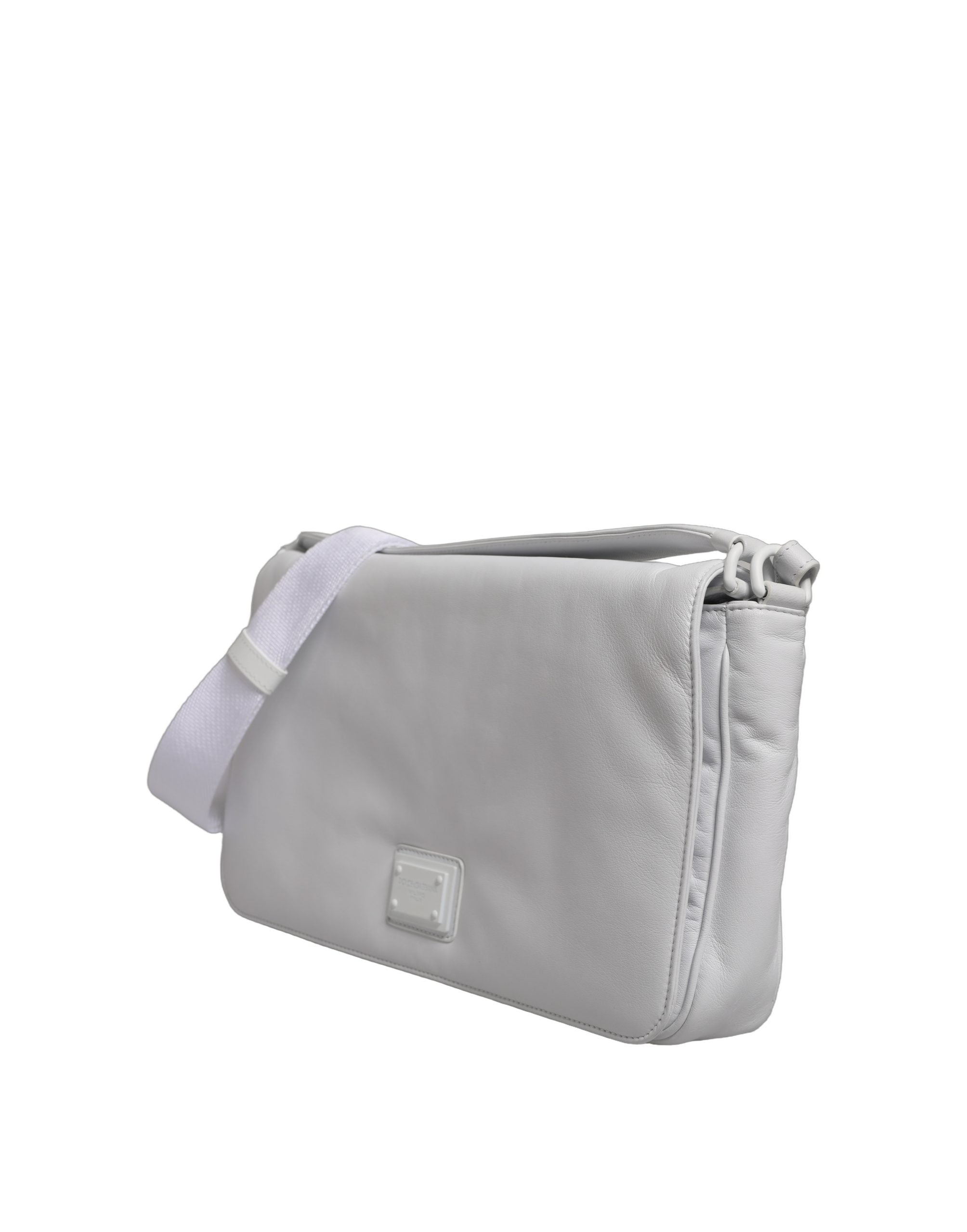 Dolce & Gabbana White Logo Plaque Crossbody Shoulder Bags Women Bag