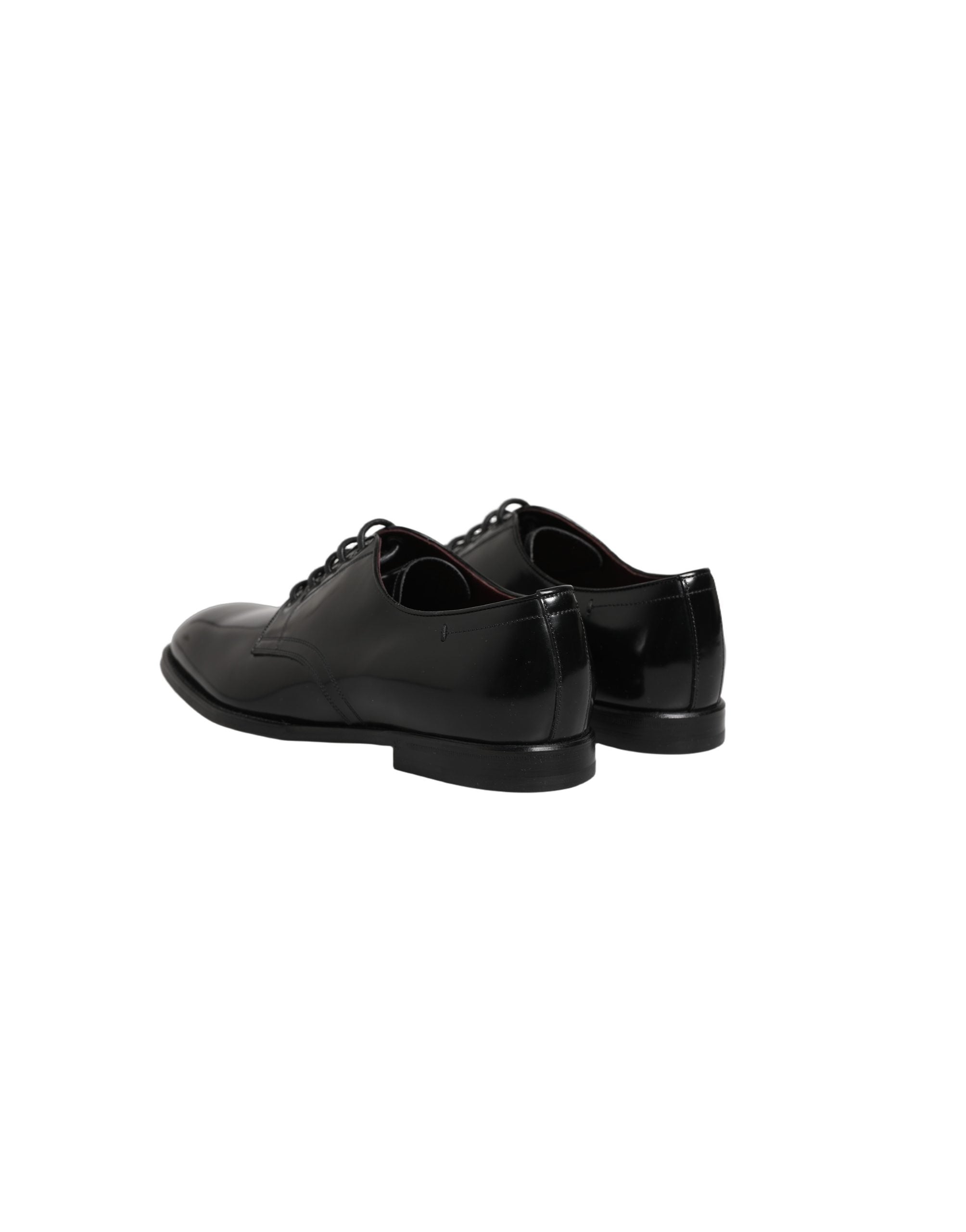 Dolce & Gabbana Black Calfskin Leather Derby Men's Dress Shoes