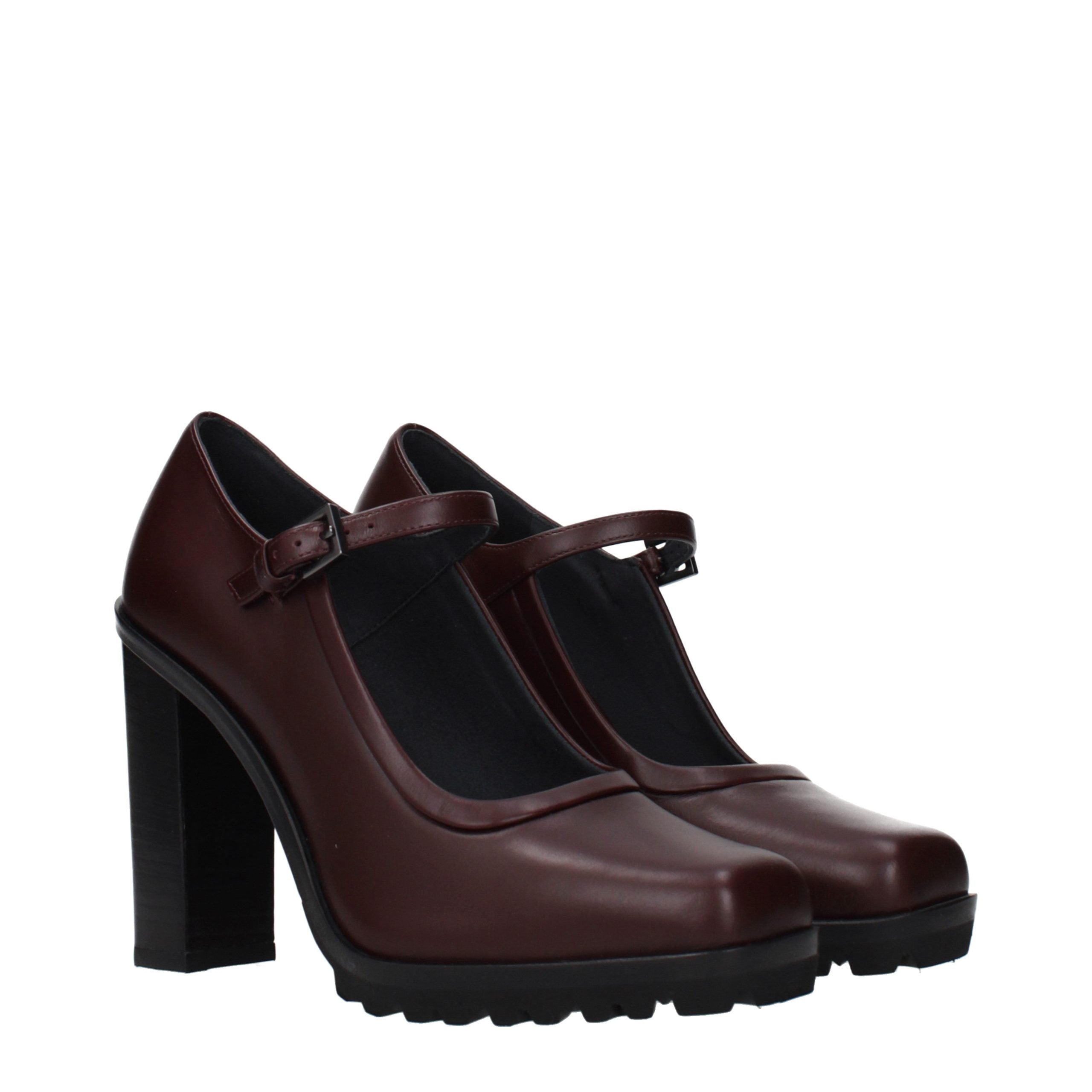 Max Mara Brown Leather High-Heel Pumps