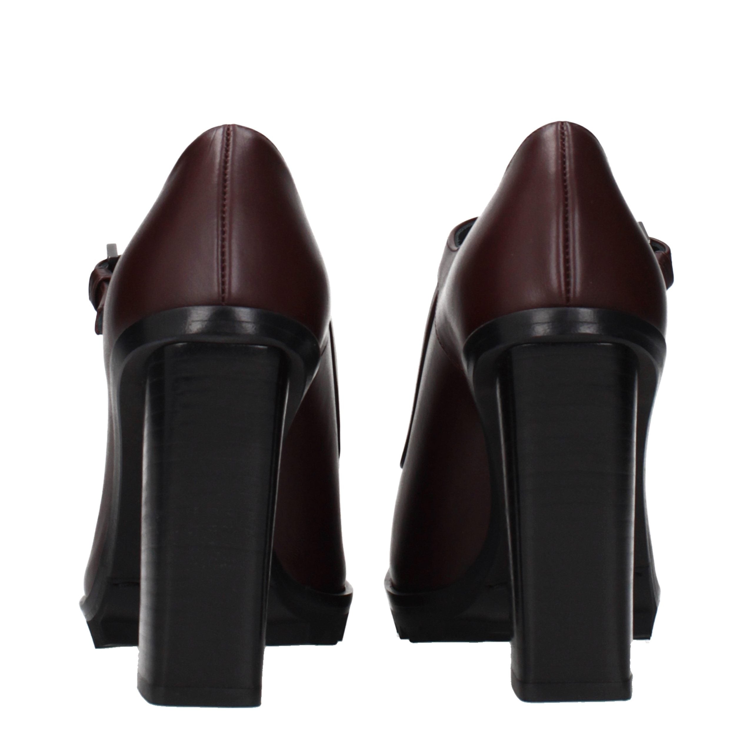 Max Mara Brown Leather High-Heel Pumps