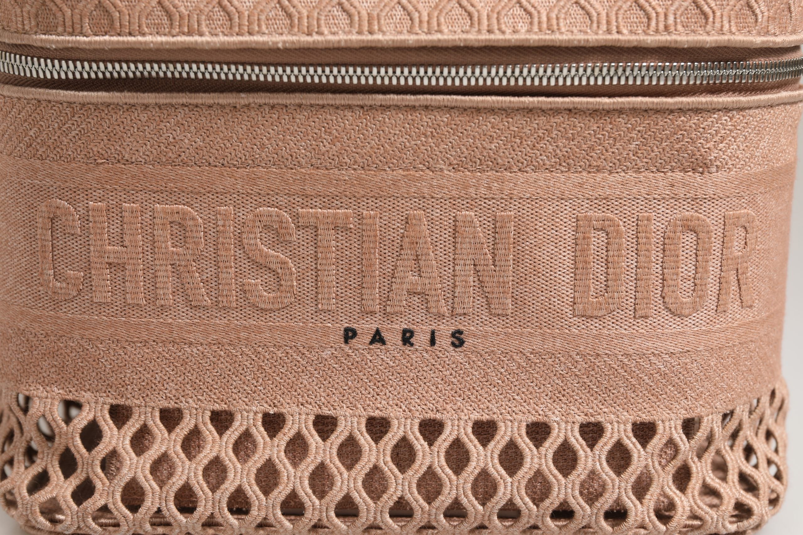 Christian Dior Mesh Embroidered Dior Travel Vanity Case