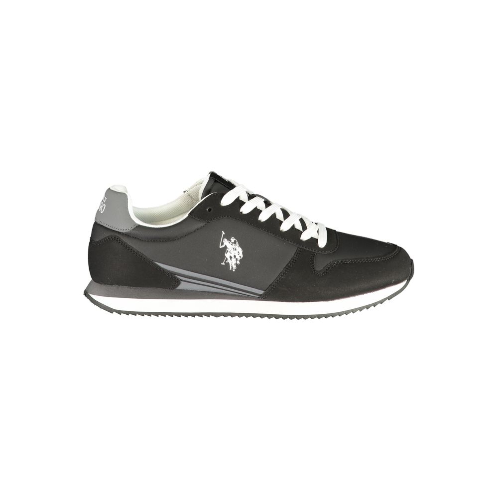 U.S. POLO ASSN. Zwarte polyurethaan herensneaker
