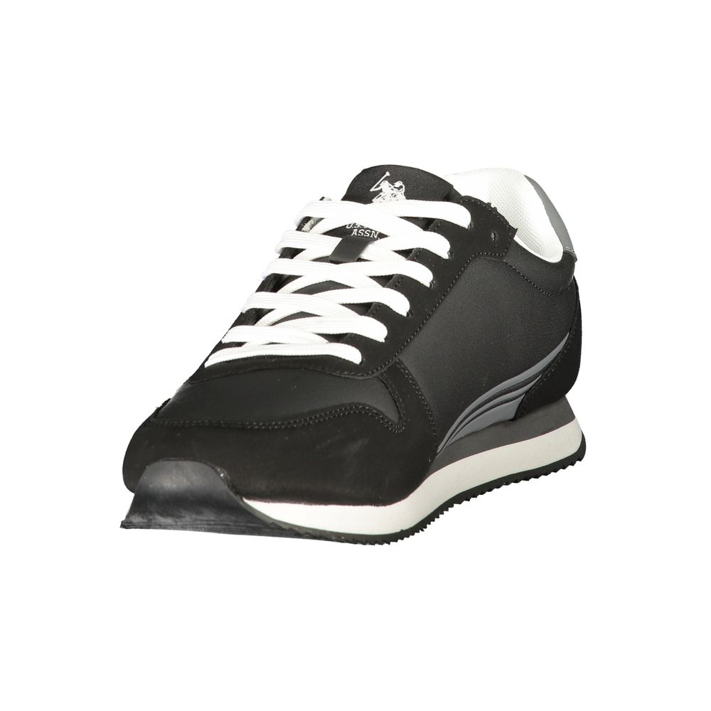 U.S. POLO ASSN. Zwarte polyurethaan herensneaker