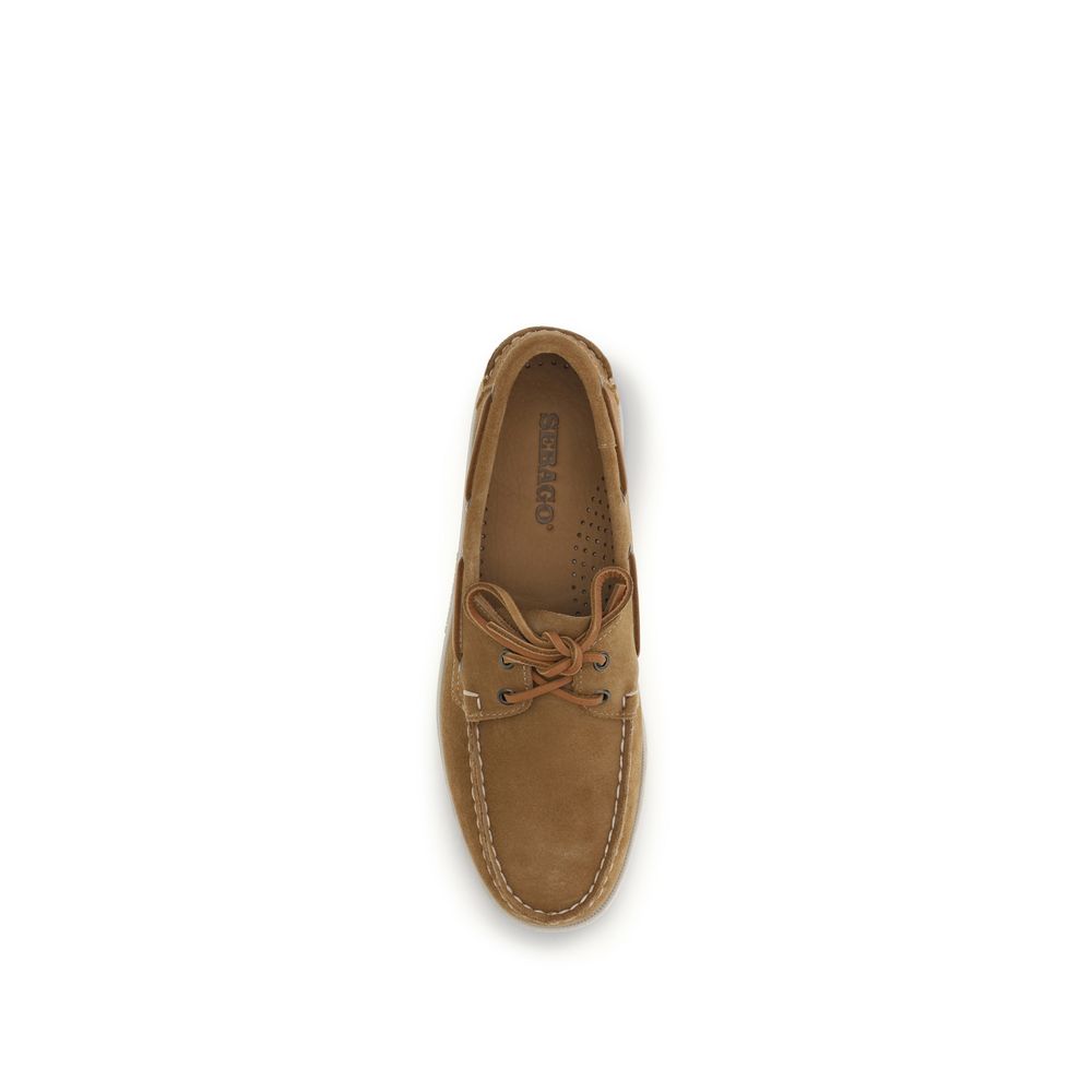 Mocassins à enfiler Sebago en cuir de veau marron Bos Taurus