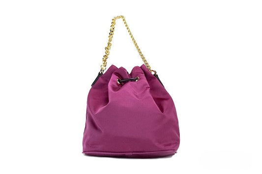 Versace Small Dahlia Nylon Medusa Pendant Bucket Chain Crossbody Bag