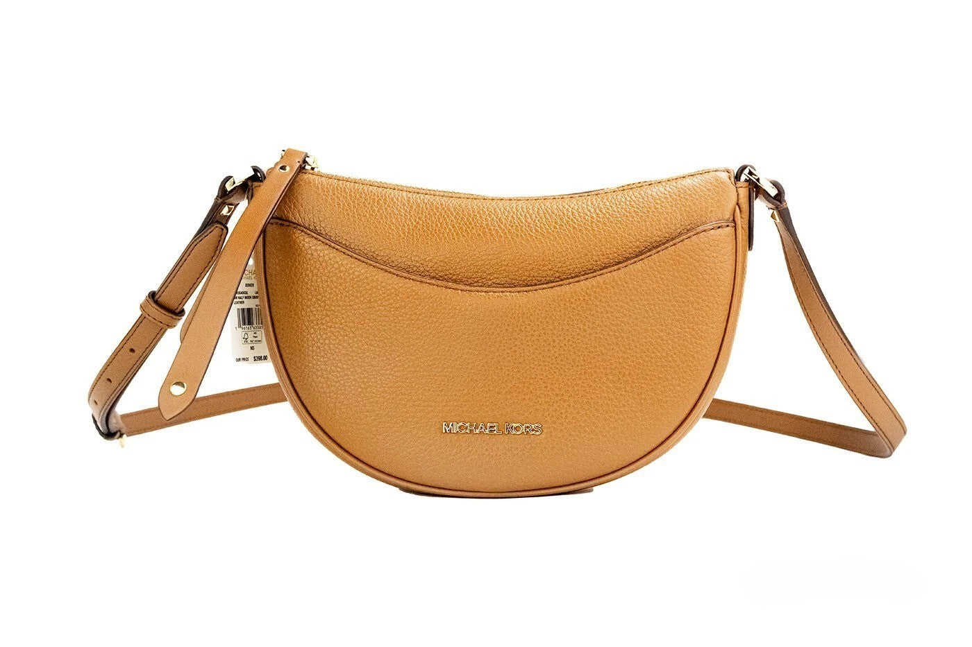 Michael Kors Dover Kleine Koffer Halvemaan Crossbodytas van generfd leer