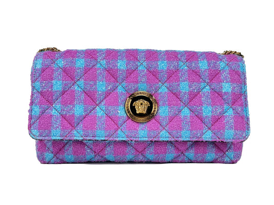 Versace wollen Lurex schouder-/crossbodytas medium