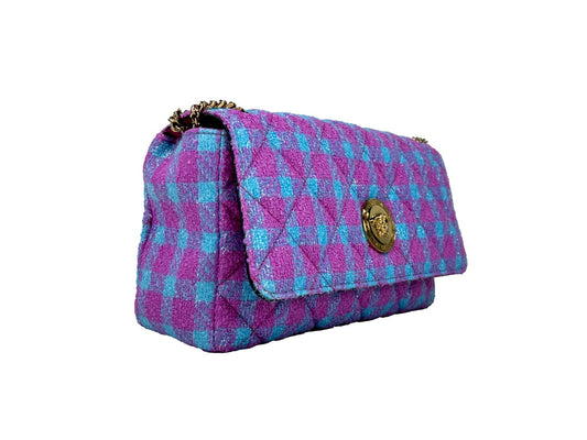 Versace wollen Lurex schouder-/crossbodytas medium