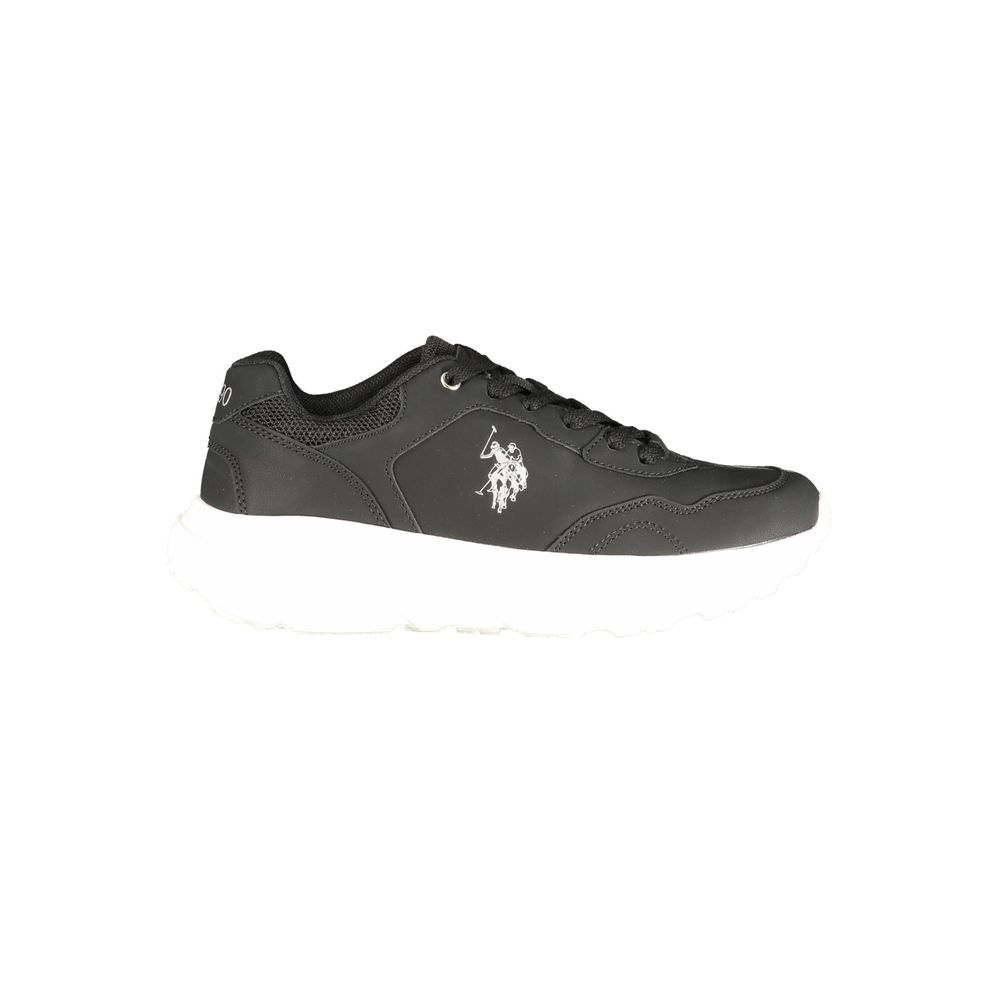 U.S. POLO ASSN. Zwarte polyurethaan sneaker voor dames