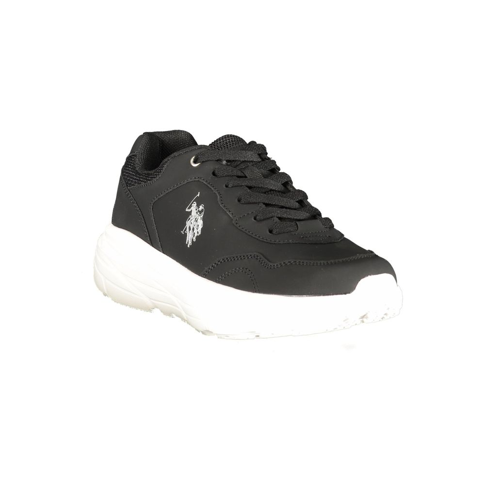 U.S. POLO ASSN. Zwarte polyurethaan sneaker voor dames