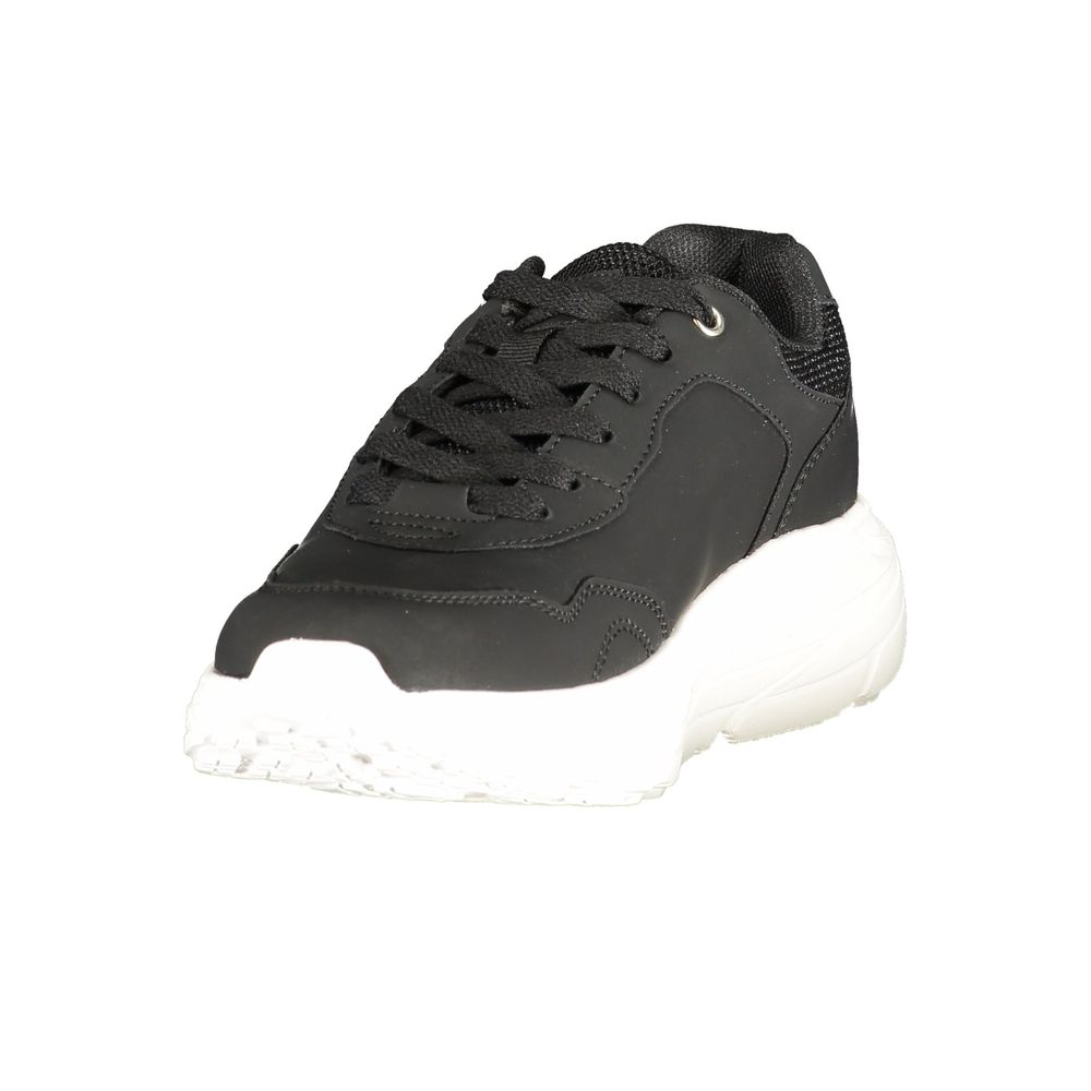 U.S. POLO ASSN. Zwarte polyurethaan sneaker voor dames
