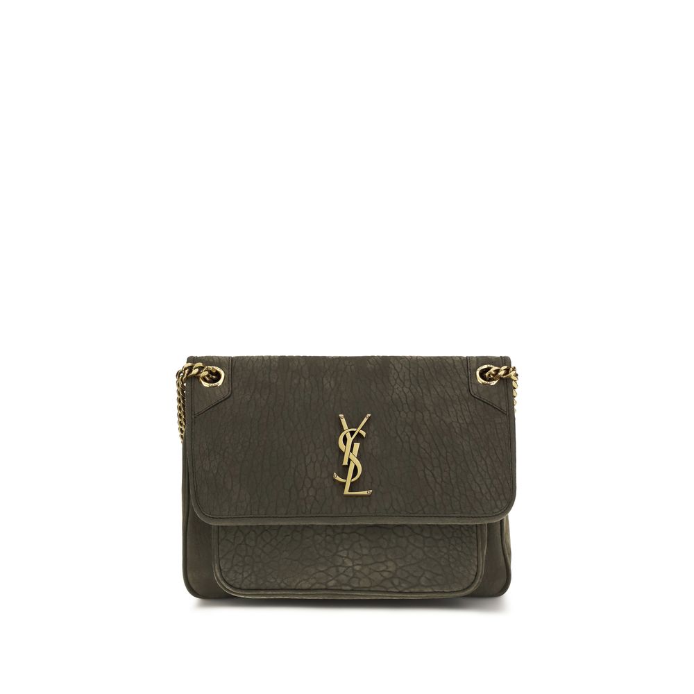 Saint Laurent Grey Lamb Ovis Aries Aries Shoulder Bag